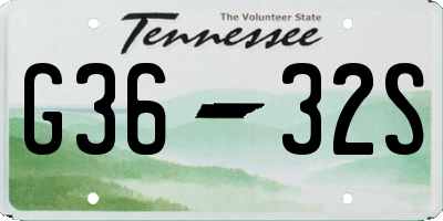 TN license plate G3632S