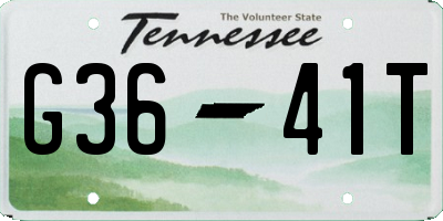 TN license plate G3641T