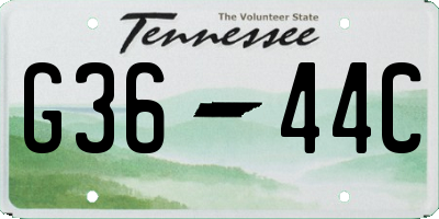 TN license plate G3644C