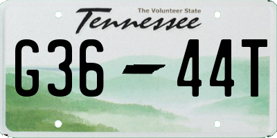 TN license plate G3644T