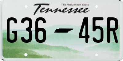 TN license plate G3645R
