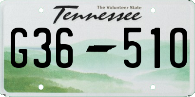TN license plate G3651O