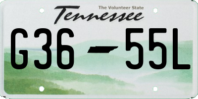 TN license plate G3655L