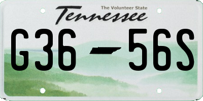TN license plate G3656S