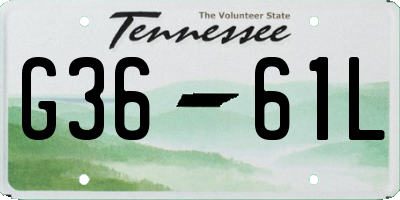 TN license plate G3661L