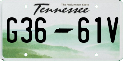 TN license plate G3661V