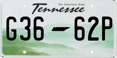 TN license plate G3662P