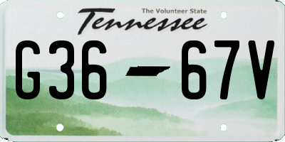 TN license plate G3667V