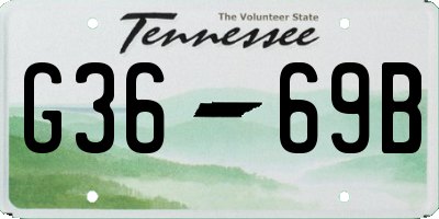 TN license plate G3669B