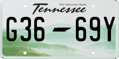 TN license plate G3669Y