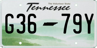 TN license plate G3679Y