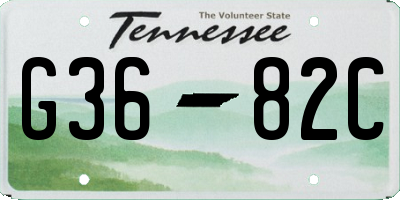 TN license plate G3682C