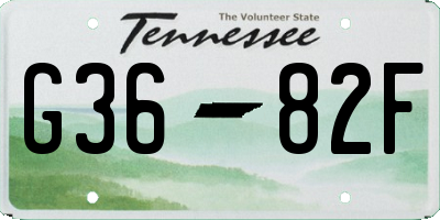TN license plate G3682F