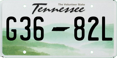 TN license plate G3682L