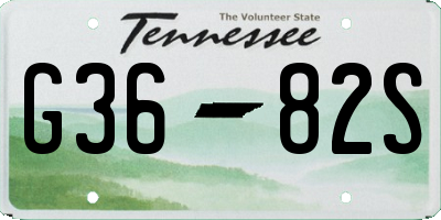 TN license plate G3682S