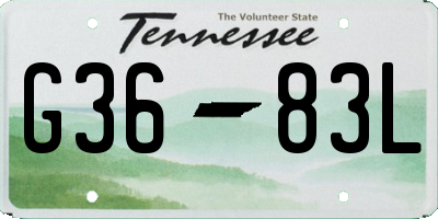 TN license plate G3683L