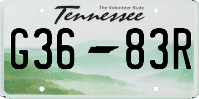 TN license plate G3683R
