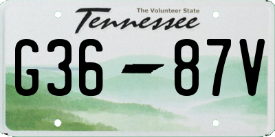 TN license plate G3687V