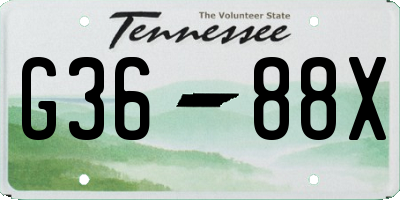 TN license plate G3688X
