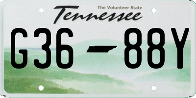 TN license plate G3688Y