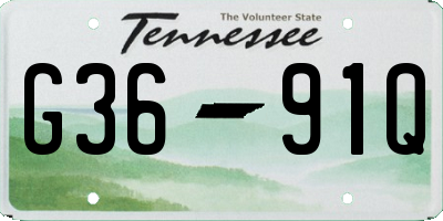 TN license plate G3691Q