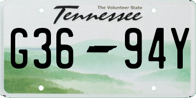 TN license plate G3694Y