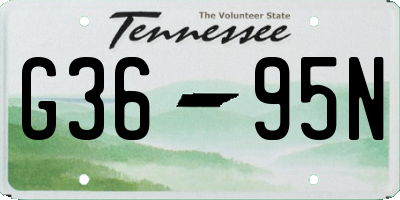 TN license plate G3695N