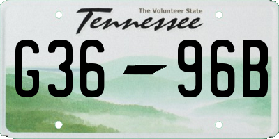 TN license plate G3696B