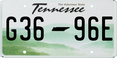 TN license plate G3696E