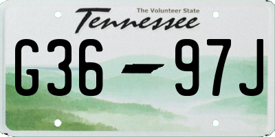 TN license plate G3697J