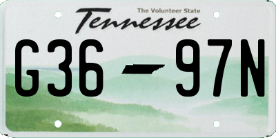 TN license plate G3697N