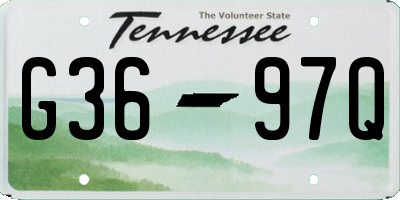 TN license plate G3697Q