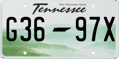 TN license plate G3697X