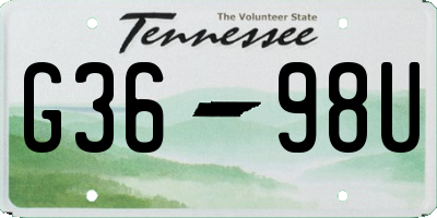 TN license plate G3698U
