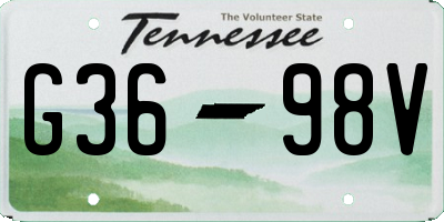 TN license plate G3698V