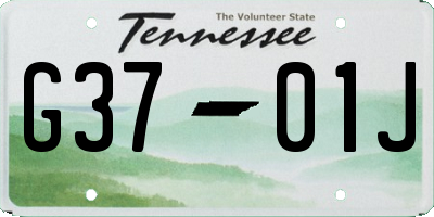 TN license plate G3701J