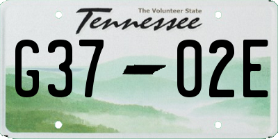 TN license plate G3702E