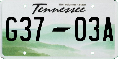 TN license plate G3703A