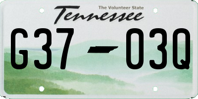 TN license plate G3703Q