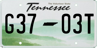 TN license plate G3703T