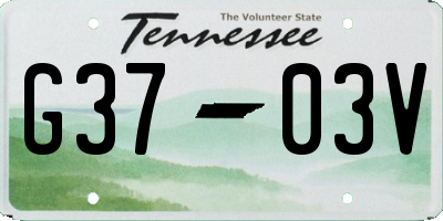 TN license plate G3703V