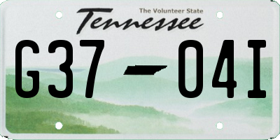 TN license plate G3704I