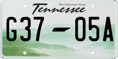TN license plate G3705A