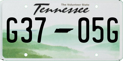 TN license plate G3705G