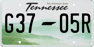 TN license plate G3705R