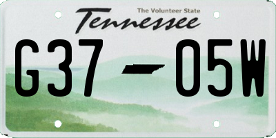 TN license plate G3705W