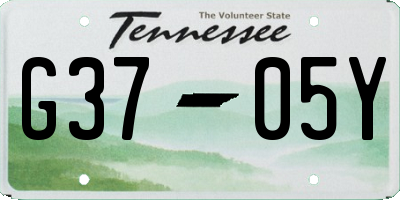 TN license plate G3705Y
