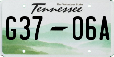 TN license plate G3706A