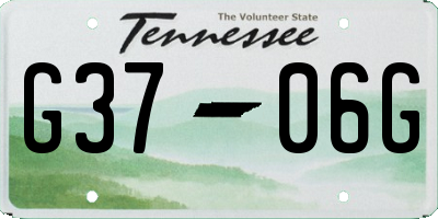 TN license plate G3706G