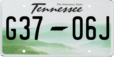 TN license plate G3706J